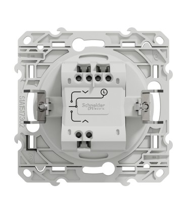 Interrupteur volet-roulant Odace Schneider, Blanc 3 boutons montée/descente/stop à griffes