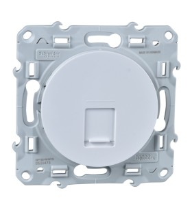 Prise RJ45 Odace Schneider grade 3 (multimédia) cat. 6A STP (longue distance) Blanc