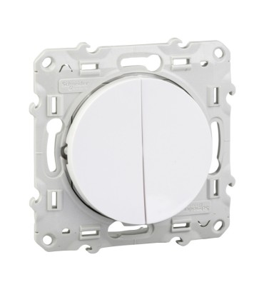 Double va-et-vient Odace connexion rapide, blanc