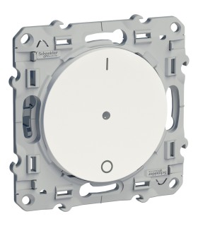 Interrupteur électronique 2 fils 2W Domotique Blanc Schneider Electric Odace +