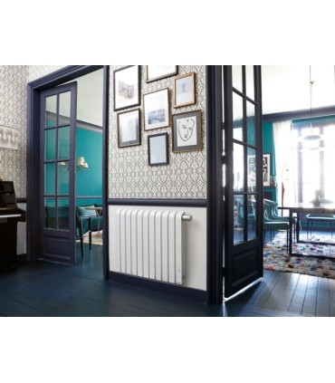 Mythik Radiateur à chaleur douce horizontal blanc granit 1000W