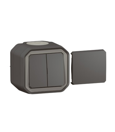 Transformeur réversible Plexo complet saillie anthracite  / Legrand