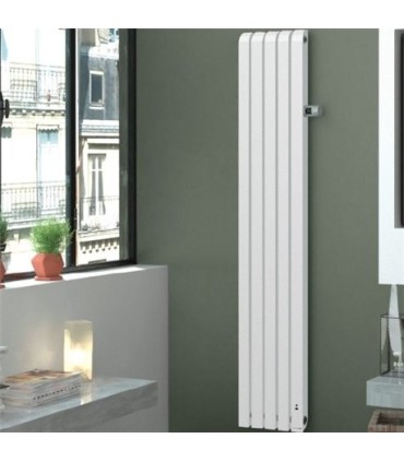 Mythik Radiateur Chaleur douce  vertical blanc granit 1500W