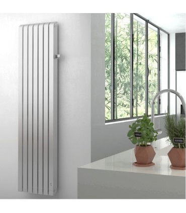 Mythik Radiateur Chaleur douce  vertical aluminium satiné 1250W