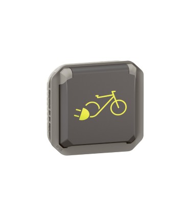 Prise de courant Plexo pour recharge 2 roues électriques composable anthracite / Legrand