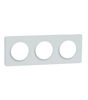 Plaque Blanc Recyclé Odace Touch, 3 postes horiz. ou vert. entraxe 71mm