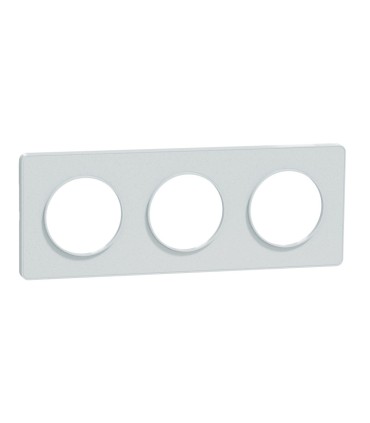 Plaque Blanc Recyclé Odace Touch, 3 postes horiz. ou vert. entraxe 71mm