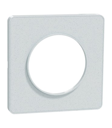 Plaque de finition Odace Touch 1 poste Blanc Recyclé