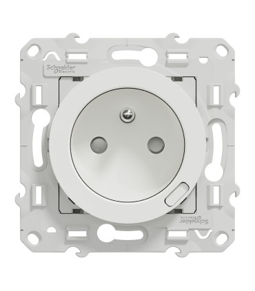 Prise affleurante + usb C10.5W Odace - blanc