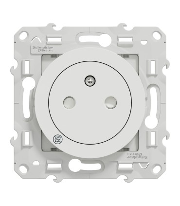 Prise de courant 2P+T affleurante Odace - connexion rapide, Antibacterien