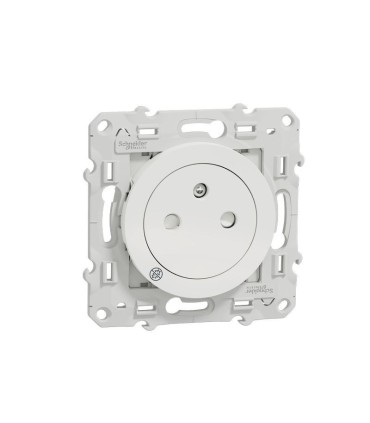 Prise de courant 2P+T affleurante Odace - connexion rapide, Antibacterien