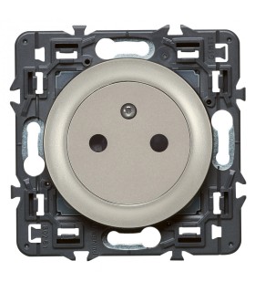 Prise de courant 2 pôles + terre Céliane Surface couleur Titane