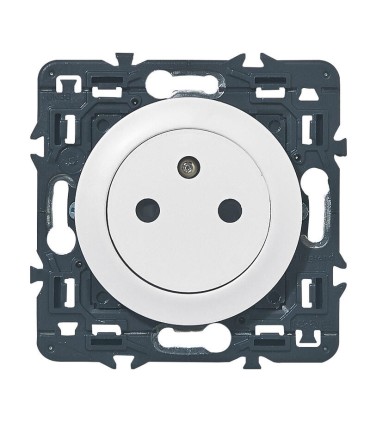Prise de courant avec terre Céliane Surface Blanc