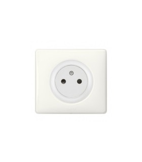 Prise de courant avec terre Céliane Surface avec plaque Blanc YESTERDAY