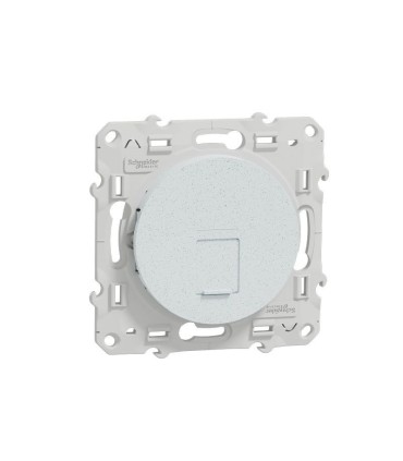 Prise RJ45 Blanc Recyclé Odace grade 1 (tél + informatique) cat. 6 UTP