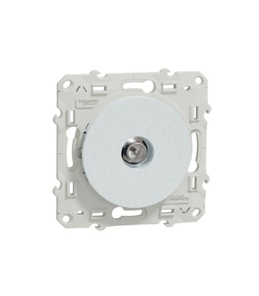 Prise TV simple ODACE blanche Recyclé fixation par vis