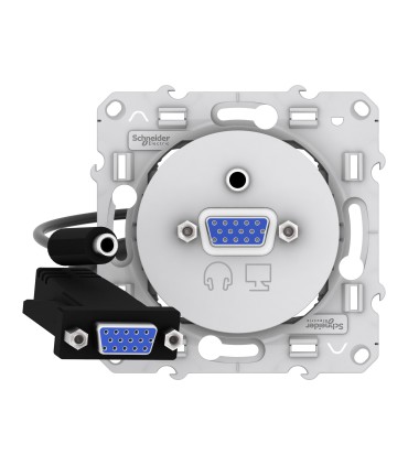 Prise audio vidéo VGA ODACE HD15 Femelle MINI J BLANC