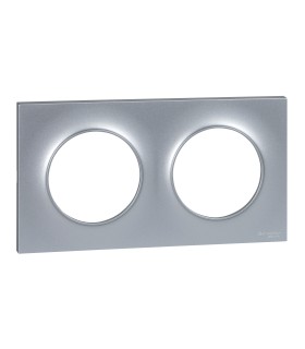 Plaque  Odace Styl 2 Postes entraxe 71mm  Alu