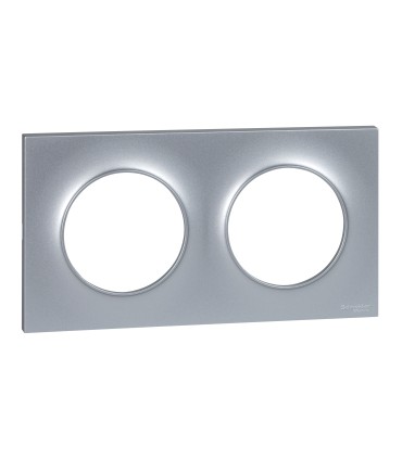 Plaque  Odace Styl 2 Postes entraxe 71mm  Alu