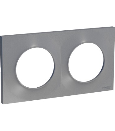 Plaque  Odace Styl 2 Postes entraxe 71mm  Alu