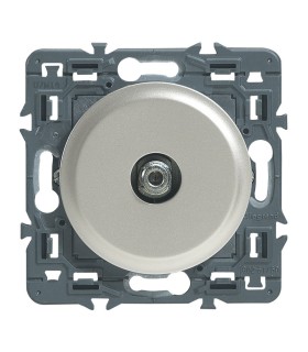 Prise TV simple type F à visser Céliane Titane