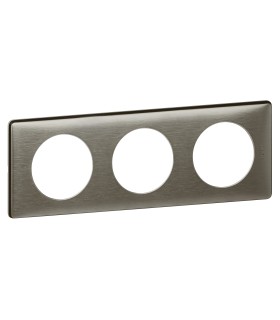 PLAQUE 3 POSTES CELIANE Métal TUNGSTENE