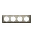 PLAQUE 4 POSTES Céliane entraxe 71 mm, finition TUNGSTENE