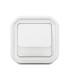Poussoir NO-NF lumineux porte-étiquette Plexo complet encastré blanc / Legrand