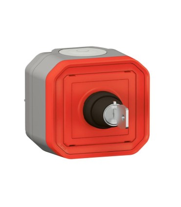 Commande étanche à clé arrêt - réarmement désenfumage Plexo complet saillie