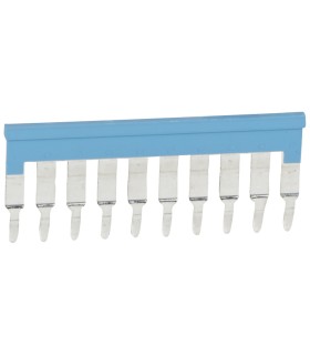 Peigne pour 10 blocs de jonction à vis ou ressort Viking3 pas 6mm - bleu