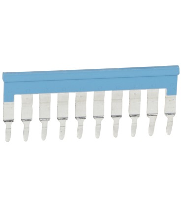 Peigne pour 10 blocs de jonction à vis ou ressort Viking3 pas 6mm - bleu