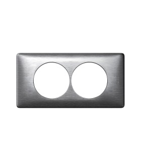 PLAQUE Céliane 2 POSTES entraxe 57MM ALUMINIUM