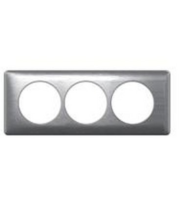 PLAQUE Céliane 3 POSTES entraxe 57MM ALUMINIUM