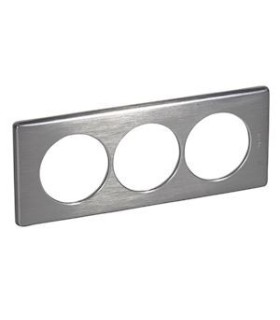 PLAQUE 3 POSTES Céliane entraxe 57MM TUNGSTENE