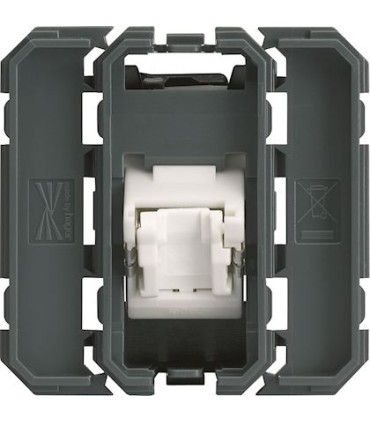 Prise RJ45 gallery cat.6 FTP 2 modules incliné à 45°