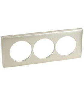 PLAQUE CELIANE 3 POSTES entraxe 57MM TITANE