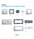 Support Gallery Hager 8 modules entraxe 71mm
