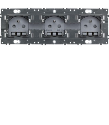 Triple prise de courant Hager Gallery 2P+T