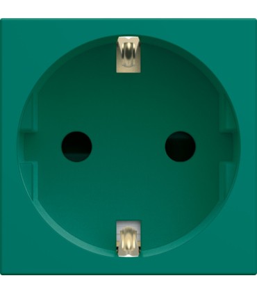 Prise de courant Hager Schuko gallery 2P+T vert