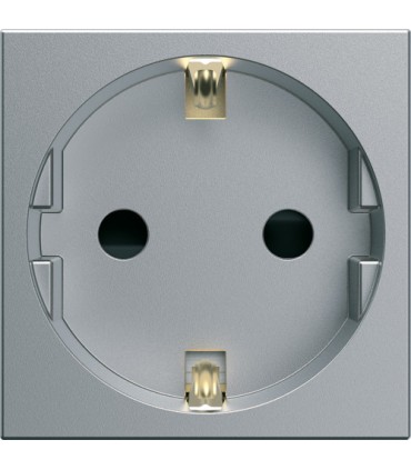 Prise de courant Schuko gallery 2P+T titane / Hager