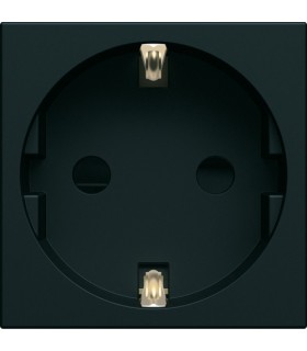 Prise de courant  HagerSchuko gallery 2P+T night Noir foncé