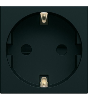 Prise de courant  HagerSchuko gallery 2P+T night Noir foncé