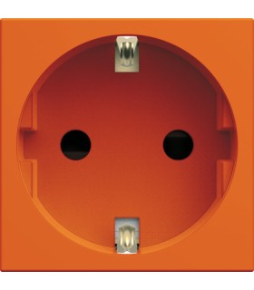 Prise de courant Hager Schuko gallery 2P+T orange