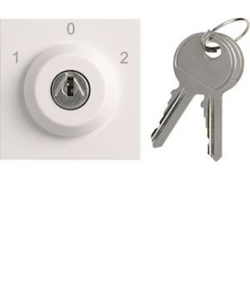 Interrupteur à clefs Hager Gallery 3 positions 20A 250 V blanc pure