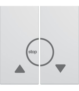 Enjoliveur bouton-poussoir volet roulant Hager gallery blanc pure