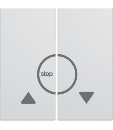 Enjoliveur bouton-poussoir volet roulant Hager gallery blanc pure