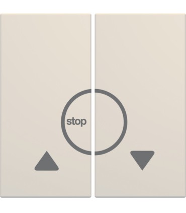 Enjoliveur bouton-poussoir volet roulant Hager gallery dune Beige