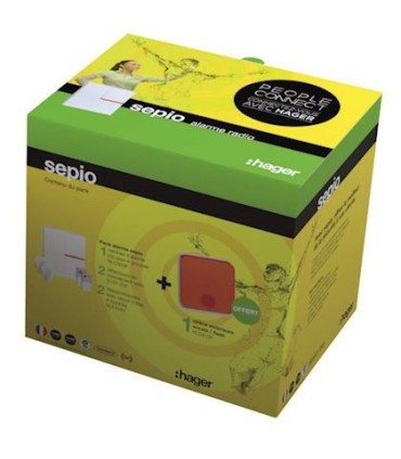 Pack Alarme Sécurité Radio SEPIO HAGER avec Sirène Extérieure