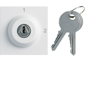 Interrupteur à clefs Hager Gallery 2 positions 16A blanc pure