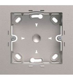 Boite saillie 1 poste Hager gallery titane